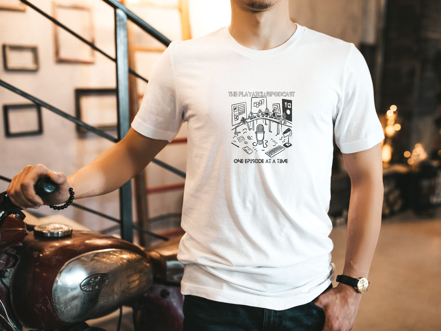 Episode by Episode T-shirt – The Playaz Club Podcast Studio Tee Collection - Podcast Progression Tee