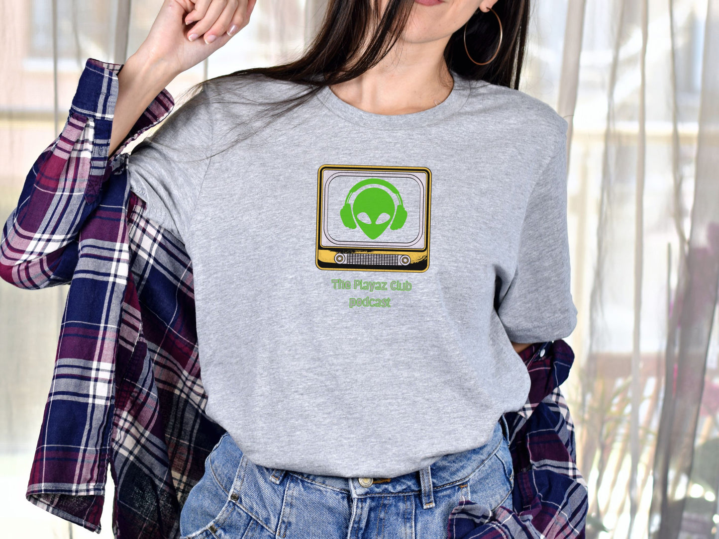 Alien Airwaves T-shirt – The Playaz Club Podcast Studio Tees Collection - Intergalactic Listener Tee