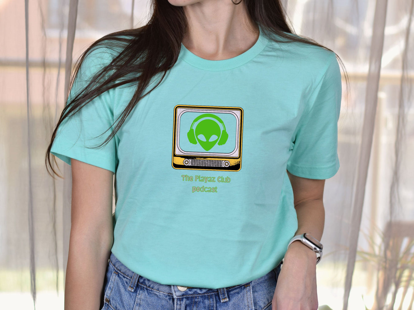 Alien Airwaves T-shirt – The Playaz Club Podcast Studio Tees Collection - Intergalactic Listener Tee