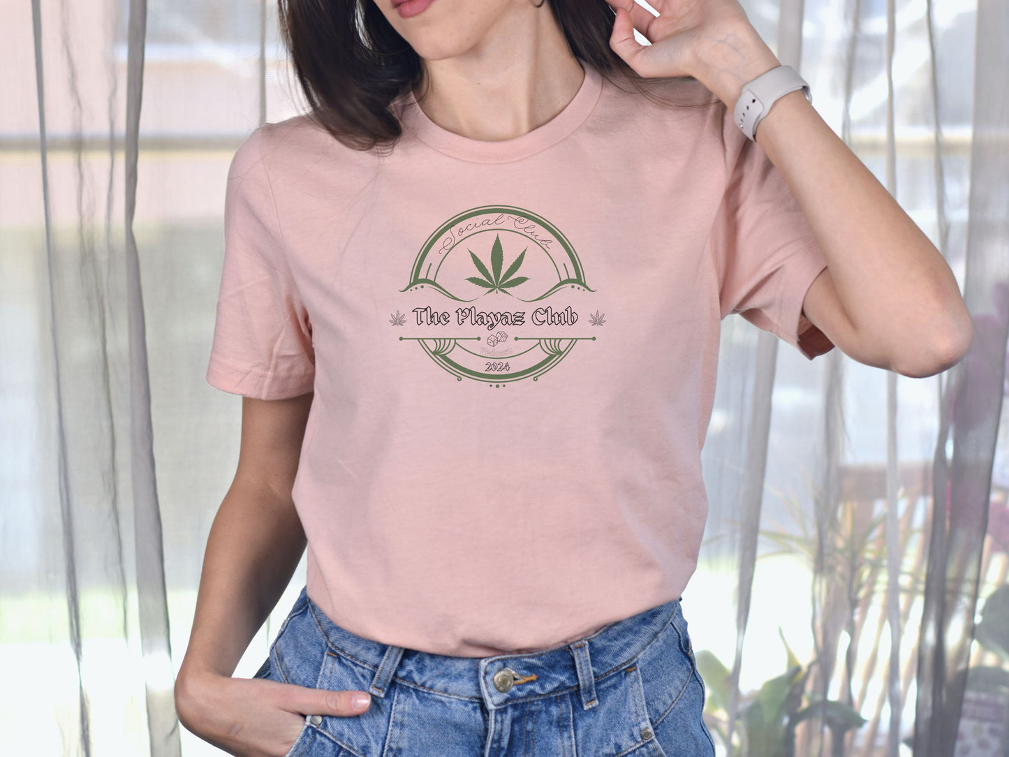 High Rollers Tee – The Playaz Club Podcast Ultimate Collection –Vintage Weed & Dice Emblem