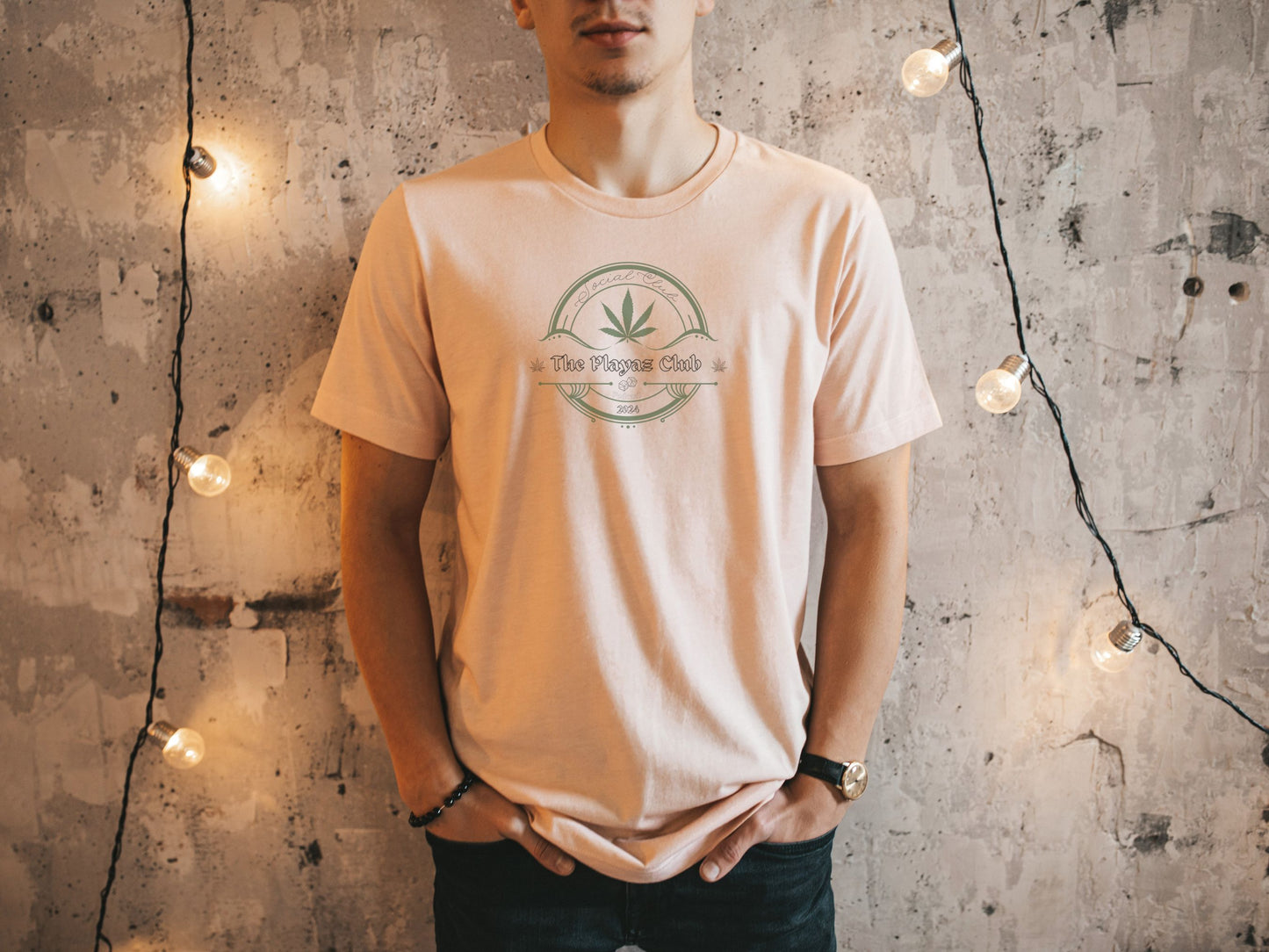 High Rollers Tee – The Playaz Club Podcast Ultimate Collection –Vintage Weed & Dice Emblem