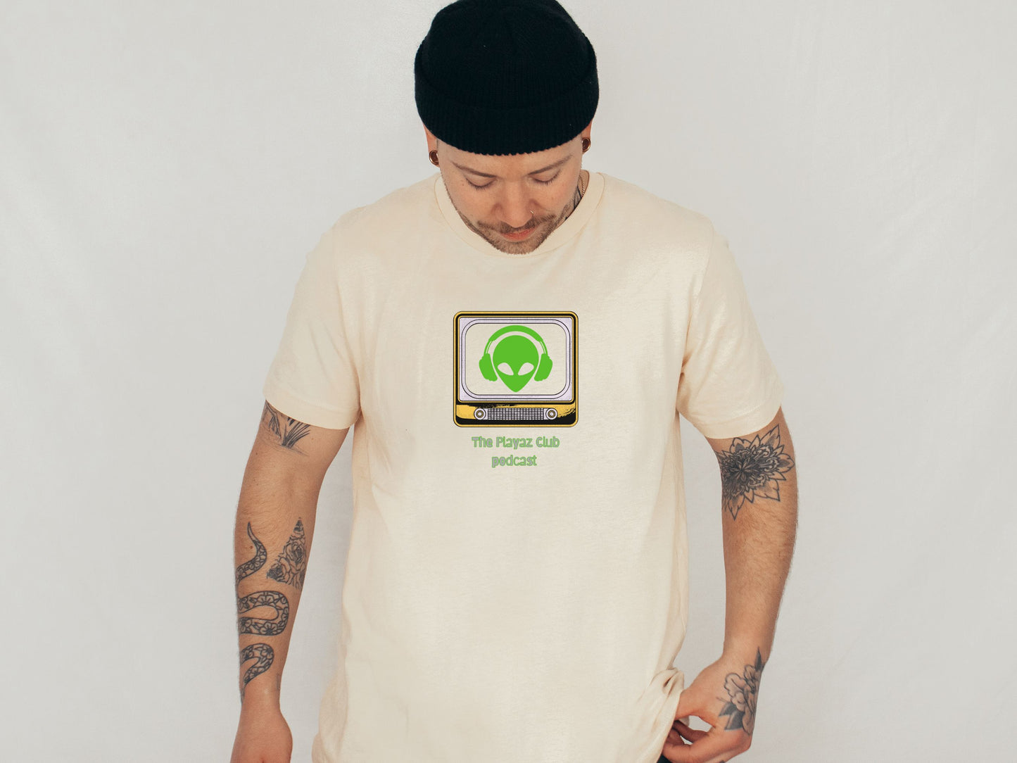 Alien Airwaves T-shirt – The Playaz Club Podcast Studio Tees Collection - Intergalactic Listener Tee