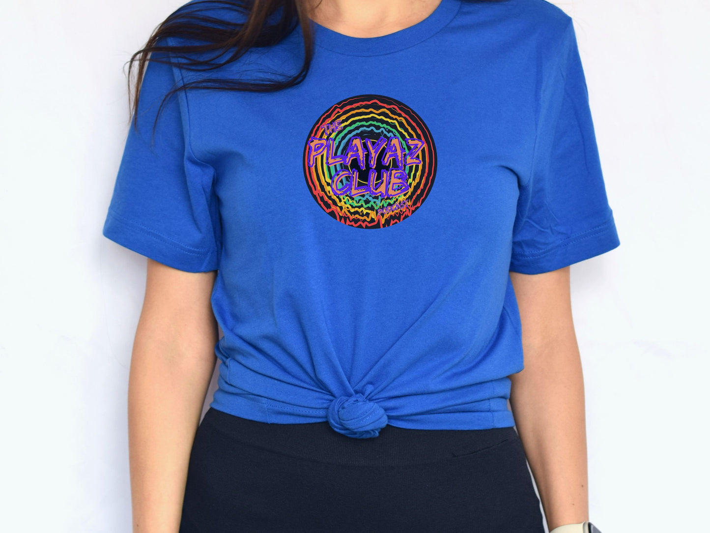 Electric Groove Tee – The Playaz Club Podcast Collection –Groovy Letters Design