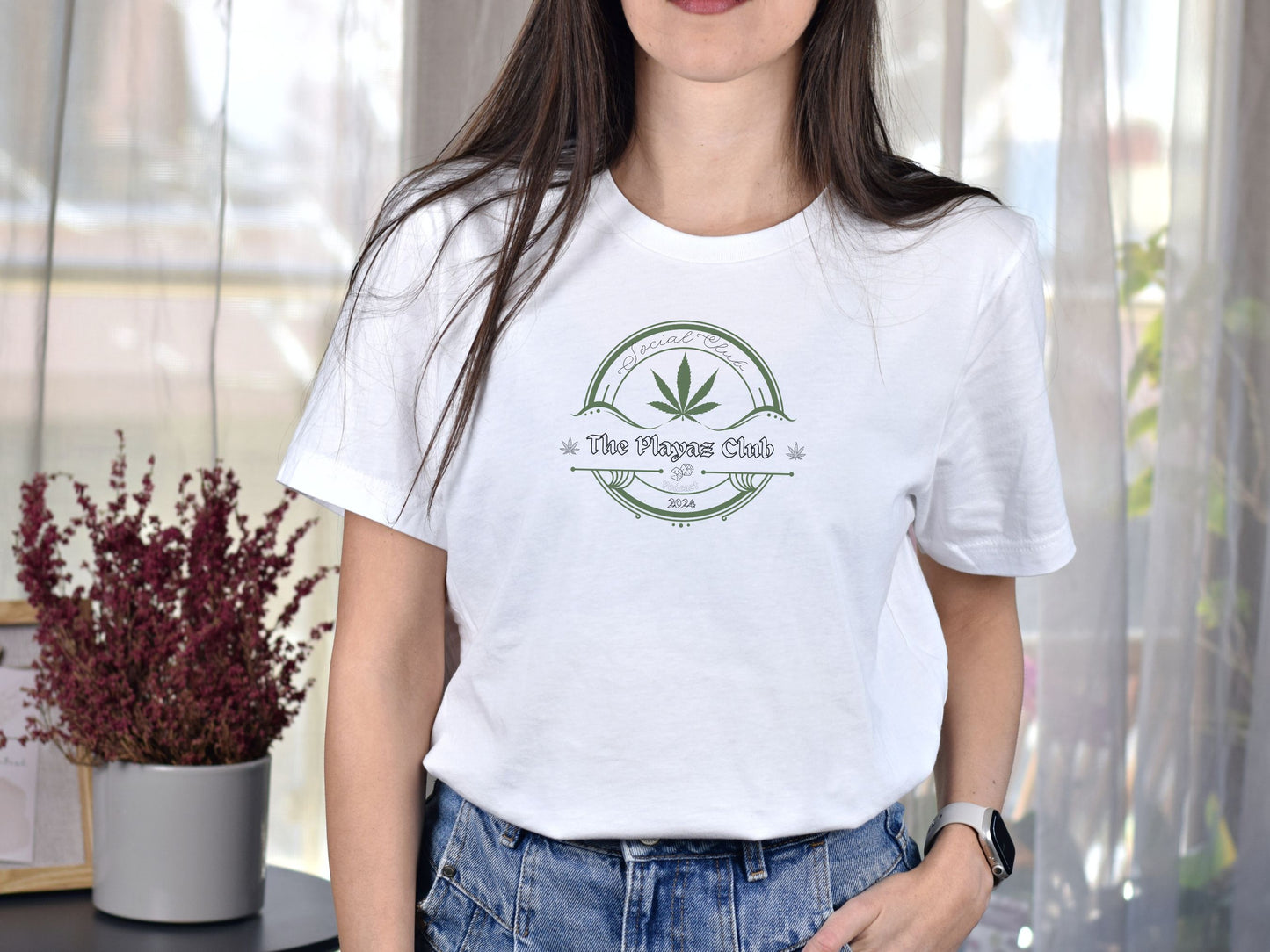 High Rollers Tee – The Playaz Club Podcast Ultimate Collection –Vintage Weed & Dice Emblem