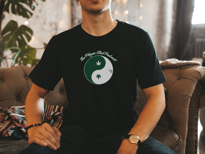 Intricate Thinkin' Cannabis Yin Yang Skeleton Tee – The Playaz Club Podcast Unique Design -Puff Puff Pass Cannabis Yin Yang