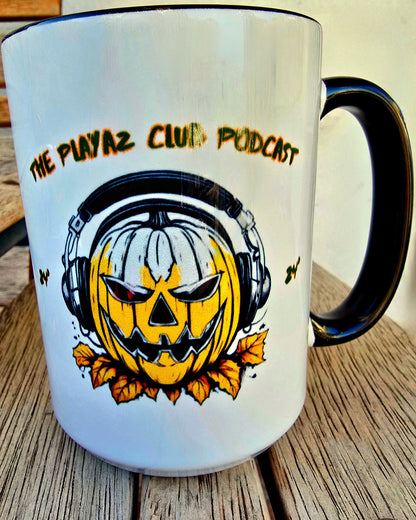 Halloween 2024 The Playaz Club Podcast LIMITED EDITION (1) 15oz Mug