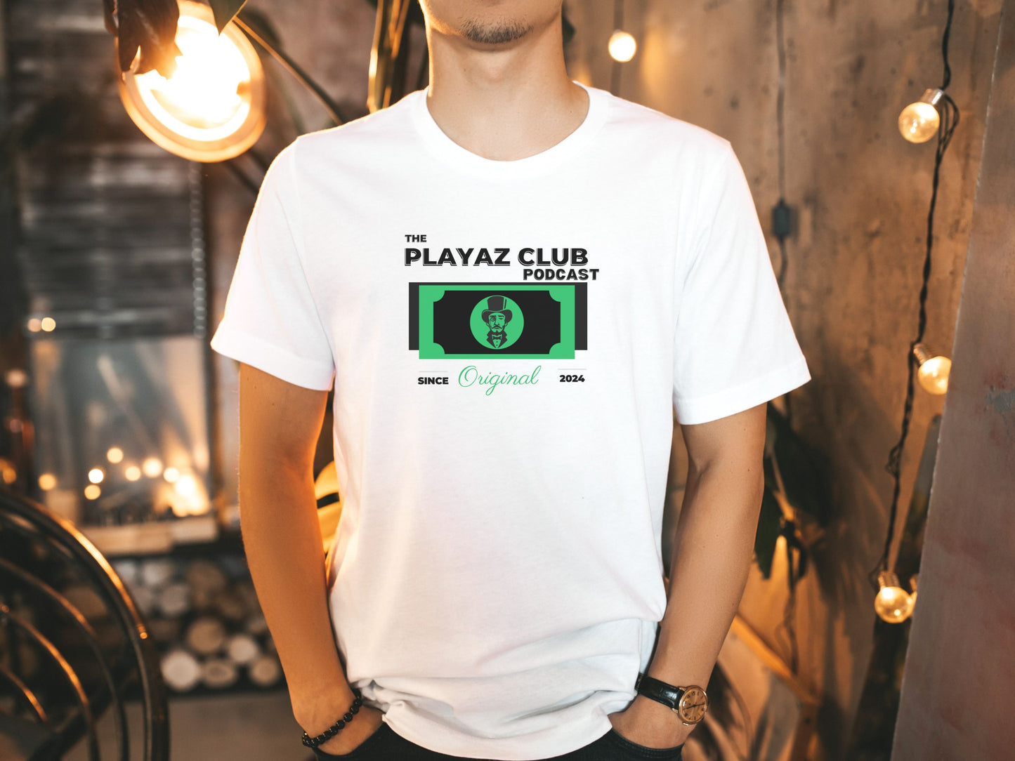 Original Currency Tee – The Playaz Club Podcast Rags To Riches Collection - Stylish Original Dollar Emblem Tee