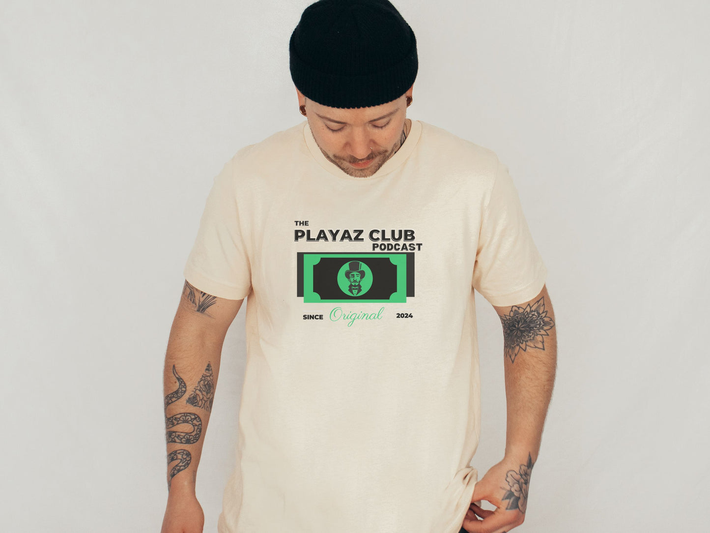 Original Currency Tee – The Playaz Club Podcast Rags To Riches Collection - Stylish Original Dollar Emblem Tee