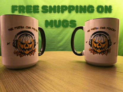 Halloween 2024 The Playaz Club Podcast LIMITED EDITION (1) 15oz Mug